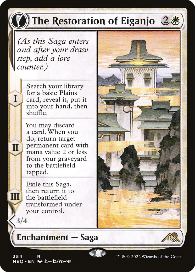 The Restoration of Eiganjo (Showcase) (NEO-354)  Foil - Kamigawa: Neon Dynasty: (Showcase, fandfc)