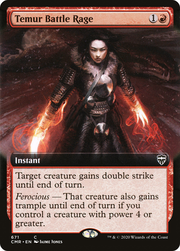 Temur Battle Rage (Extended Art) (CMR-671)  - Commander Legends: (Extended Art)