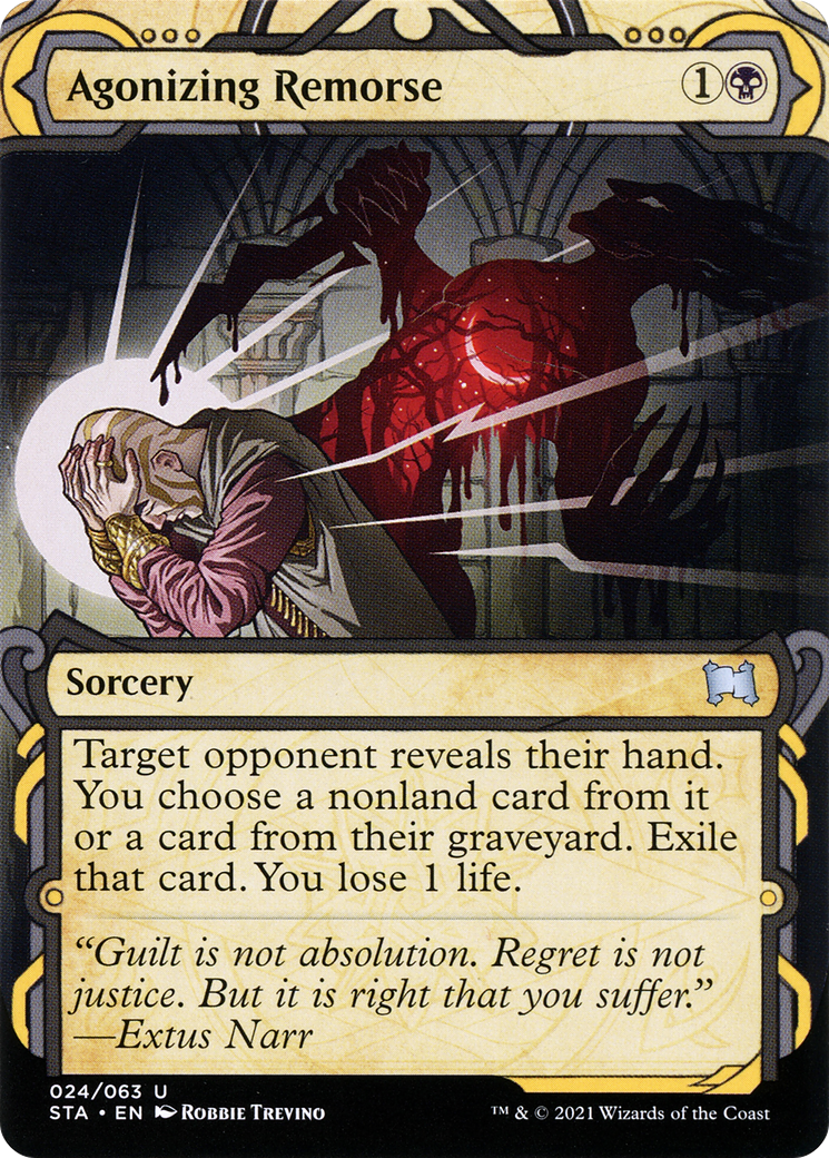 Agonizing Remorse (STA-024)  Foil - Strixhaven Mystical Archive: (Showcase) (Borderless)