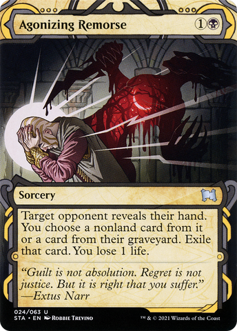 Agonizing Remorse (STA-024)  Foil - Strixhaven Mystical Archive: (Showcase) (Borderless)