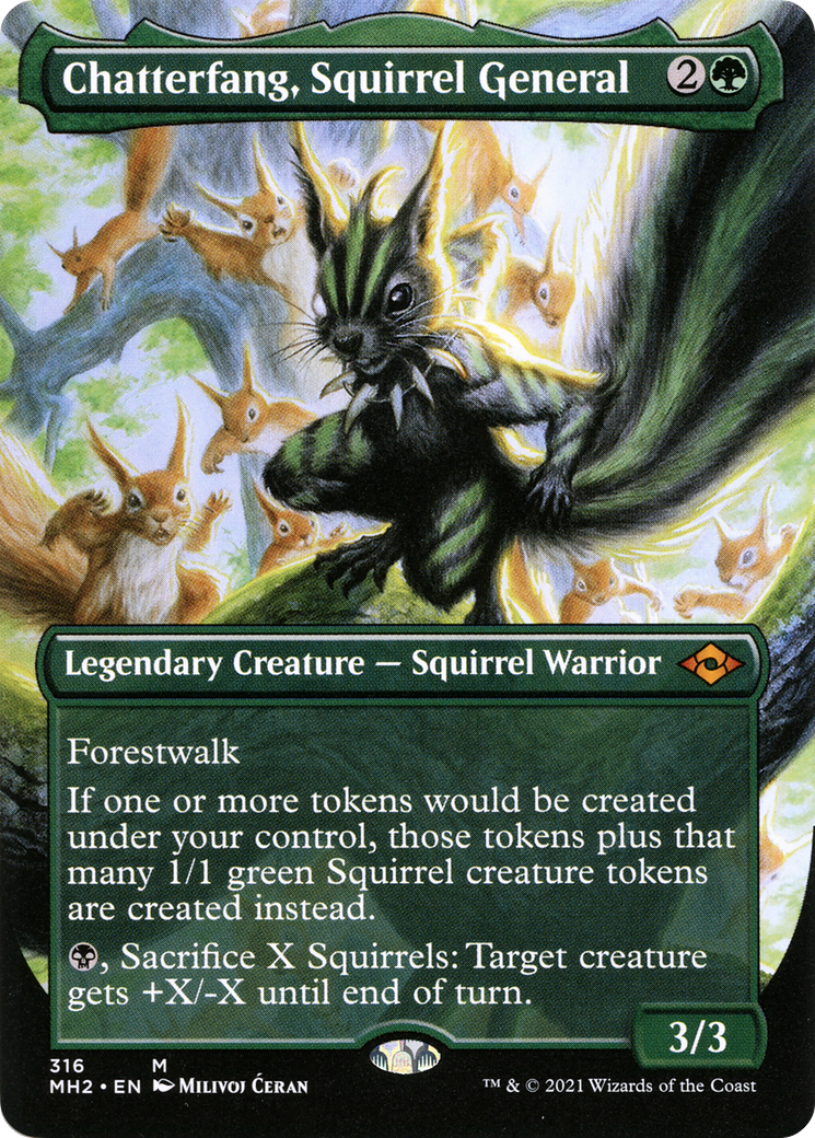 Chatterfang, Squirrel General (Borderless) (MH2-316)  Foil - Modern Horizons 2