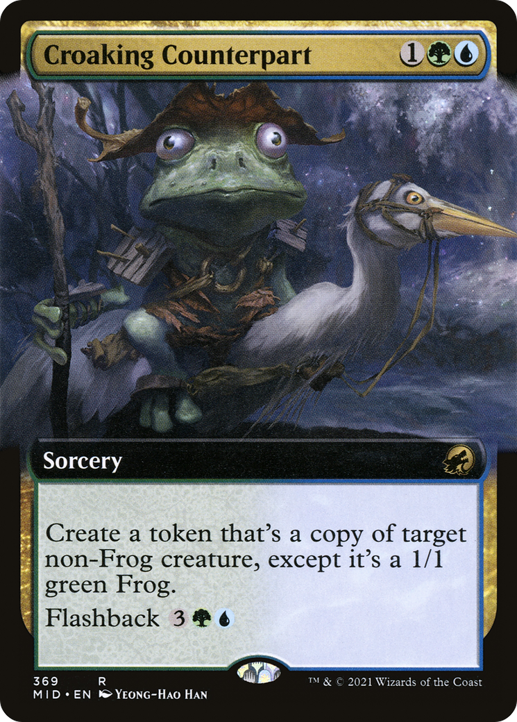 Croaking Counterpart (Extended Art) (MID-369)  Foil - Innistrad: Midnight Hunt: (Extended Art)