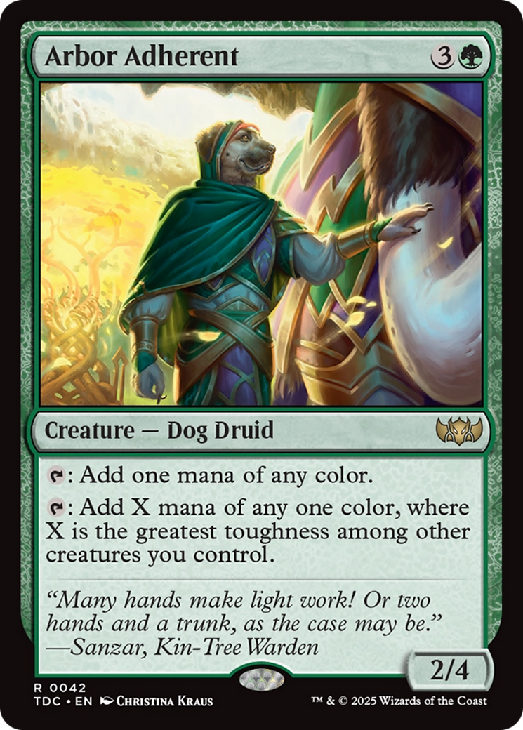 Arbor Adherent (TDC-042)  - Commander: Tarkir: Dragonstorm