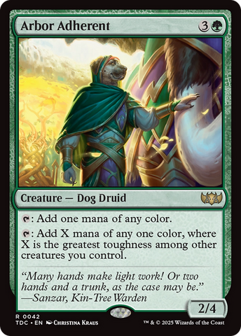 Arbor Adherent (TDC-042)  - Commander: Tarkir: Dragonstorm