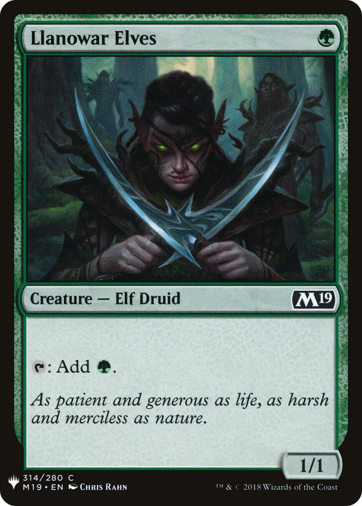 Llanowar Elves (LIST-M19-314)  - The List