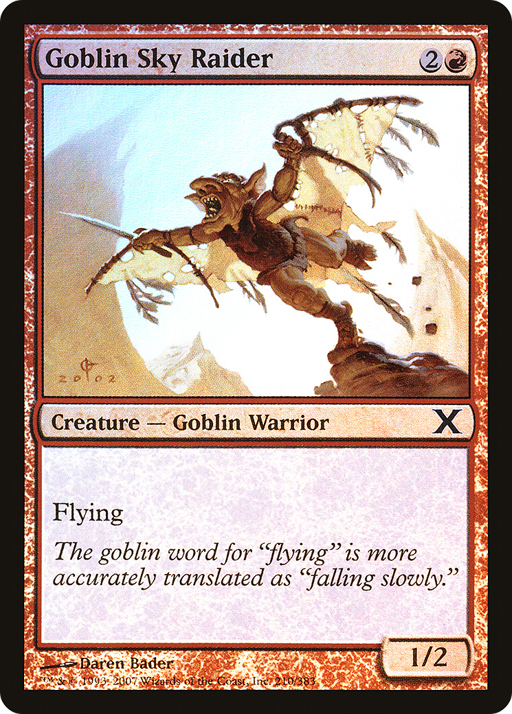 Goblin Sky Raider (10E-210★)  Foil - Tenth Edition