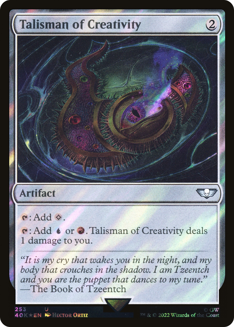 Talisman of Creativity (Surge Foil) (40K-253)  Foil - Warhammer 40,000 Commander