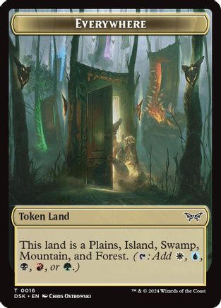 Everywhere // Copy Double-Sided Token (DSK-16 // 1)  Foil - Duskmourn: House of Horror