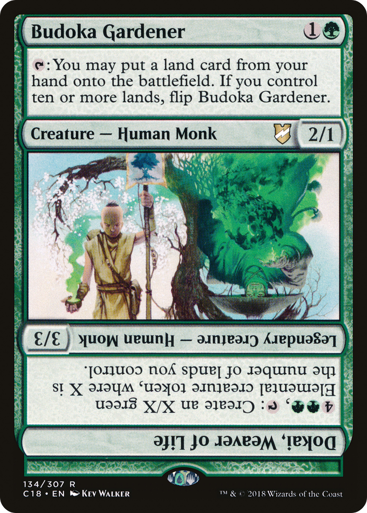 Budoka Gardener // Dokai, Weaver of Life (C18-134)  - Commander 2018