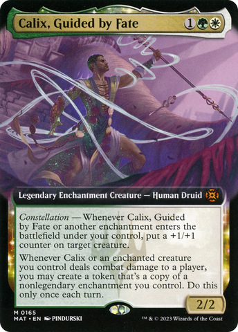 Calix, Guided by Fate (Extended Art) (MAT-165)  Foil - March of the Machine: The Aftermath: (Extended Art, enchantment)