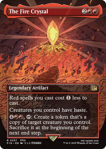 The Fire Crystal (Borderless) (FIN-337)  Foil - FINAL FANTASY