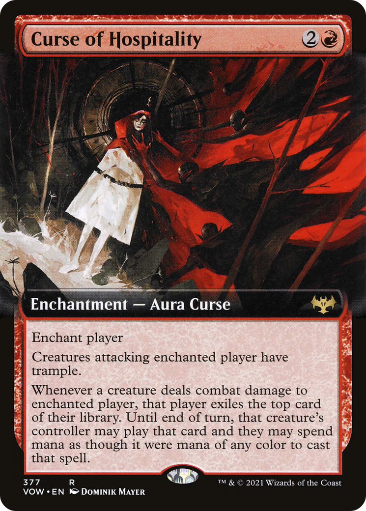 Curse of Hospitality (Extended Art) (VOW-377)  Foil - Innistrad: Crimson Vow: (Extended Art)