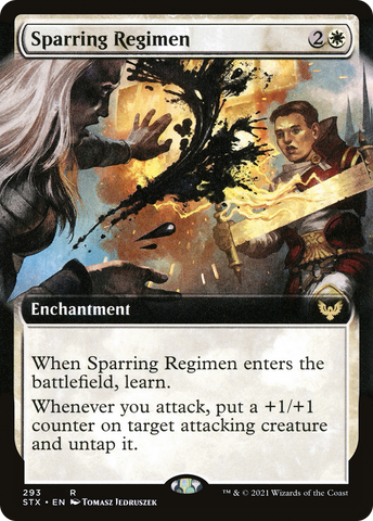Sparring Regimen (Extended Art) (STX-293)  - Strixhaven: School of Mages: (Extended Art)