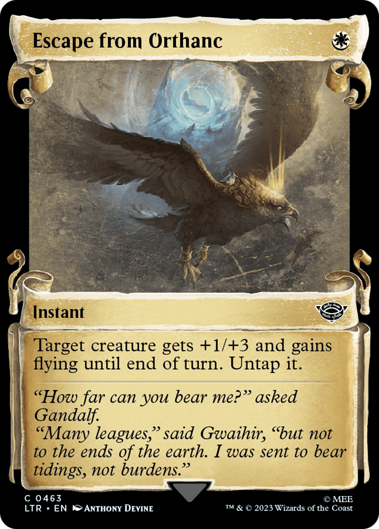 Escape from Orthanc (Showcase Scrolls) (LTR-463)  Foil - The Lord of the Rings: Tales of Middle-earth: (Showcase)