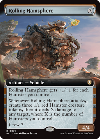 Rolling Hamsphere (Extended Art) (BLC-071)  - Bloomburrow Commander
