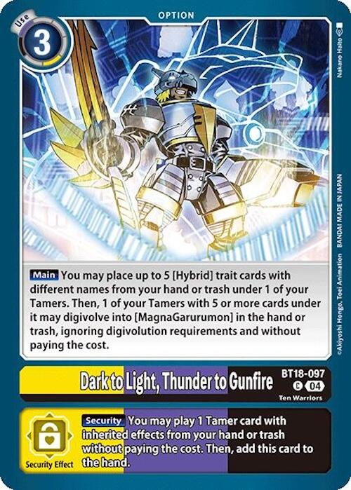 Dark to Light, Thunder to Gunfire [BT18-097] [Release Special Booster 2.0]