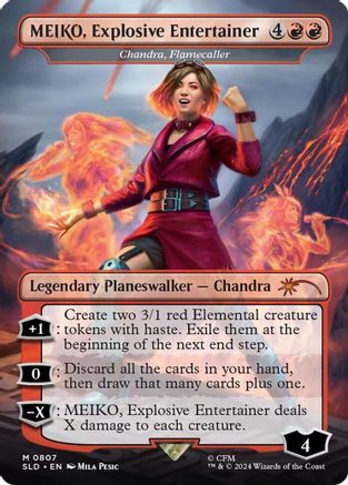 MEIKO, Explosive Entertainer - Chandra, Flamecaller (SLD-807)  - Secret Lair Drop Series