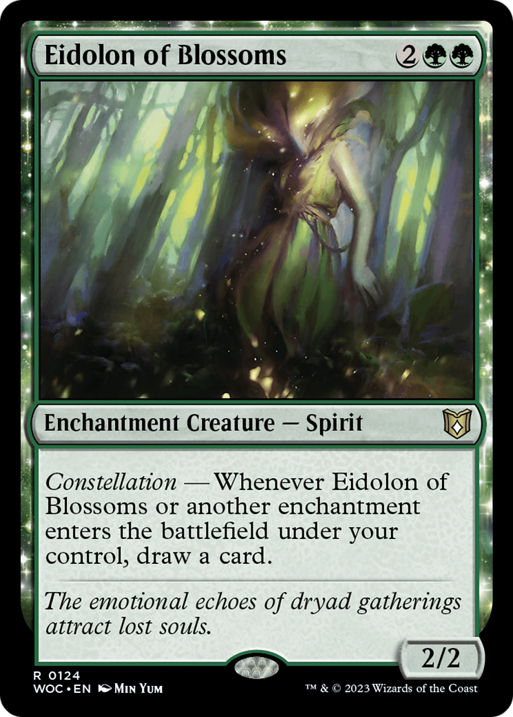 Eidolon of Blossoms (WOC-124)  - Wilds of Eldraine Commander: (enchantment)