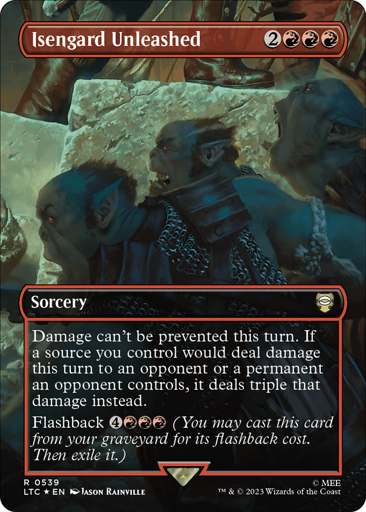 Isengard Unleashed (Borderless) (Surge Foil) (LTC-539)  Foil - Tales of Middle-earth Commander
