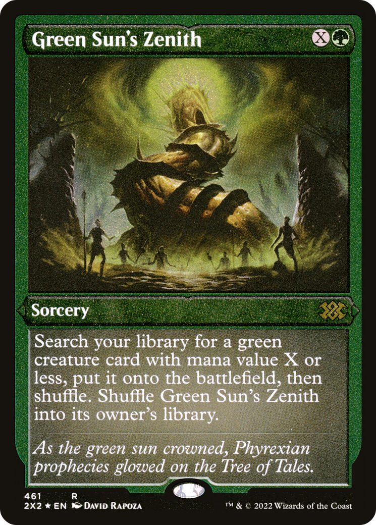 Green Sun's Zenith (Foil Etched) (2X2-461)  Foil - Double Masters 2022