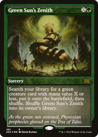 Green Sun's Zenith (Foil Etched) (2X2-461)  Foil - Double Masters 2022