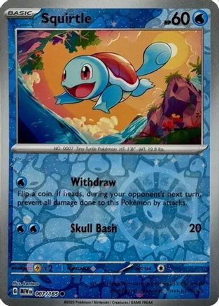 Squirtle 007/165  - Holofoil Miscellaneous Cards & Products - Common