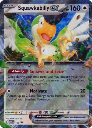 Squawkabilly ex 160  - Holofoil SV Scarlet & Violet Promo Cards - Promo