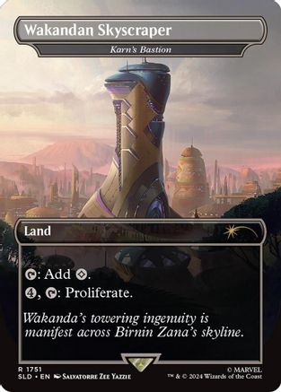 Wakandan Skyscraper - Karn's Bastion (Rainbow Foil) (SLD-1751)  Foil - Secret Lair Drop