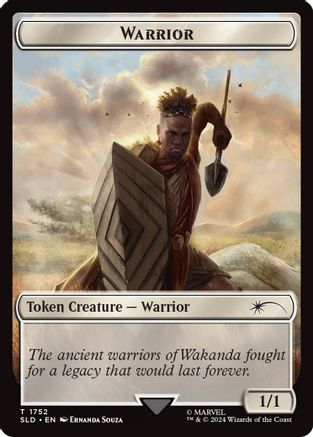 Warrior Token (Rainbow Foil) (SLD-1752) - Secret Lair Drop Foil