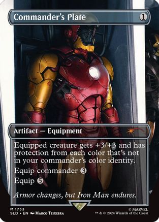 Commander's Plate (1733) (Rainbow Foil) (SLD-1733)  Foil - Secret Lair Drop Series
