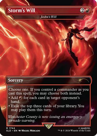 Storm's Will - Jeska's Will (Rainbow Foil) (SLD-1744) - Secret Lair Drop Series Foil