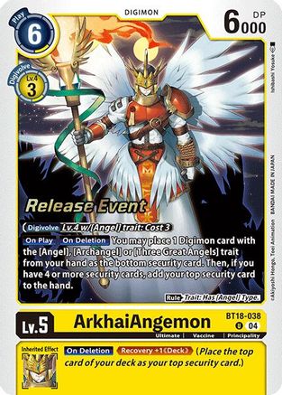 ArkhaiAngemon (BT18-038) - Release Special Booster 2.0 Celebration Event Cards Foil