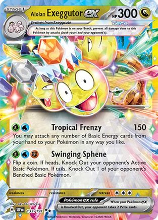 Alolan Exeggutor ex 133/191 - Holofoil SV08 Surging Sparks