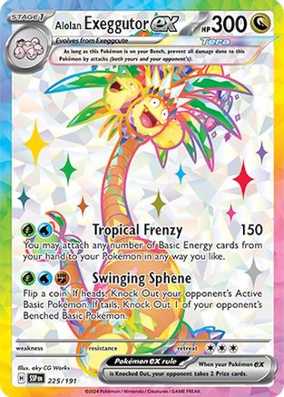 Alolan Exeggutor ex 225/191 - Holofoil SV08 Surging Sparks