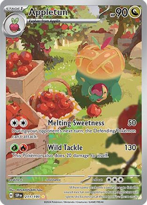 Appletun 211/191  - Holofoil SV08 Surging Sparks - Illustration Rare
