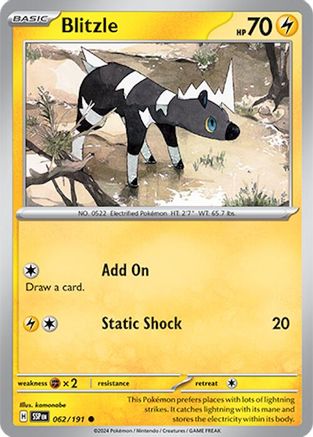 Blitzle 062/191 - Reverse Holofoil SV08 Surging Sparks