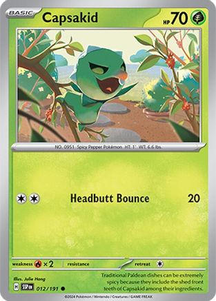 Capsakid 012/191 - Reverse Holofoil SV08 Surging Sparks