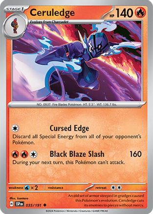 Ceruledge 035/191 - Reverse Holofoil SV08 Surging Sparks