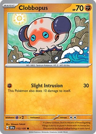 Clobbopus 112/191 - Reverse Holofoil SV08 Surging Sparks