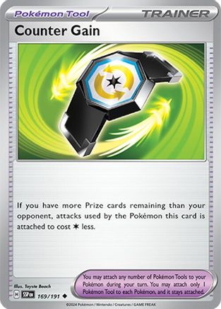 Counter Gain 169/191 - Reverse Holofoil SV08 Surging Sparks
