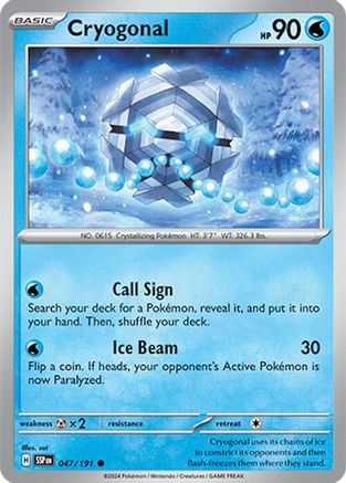 Cryogonal 047/191  SV08 Surging Sparks