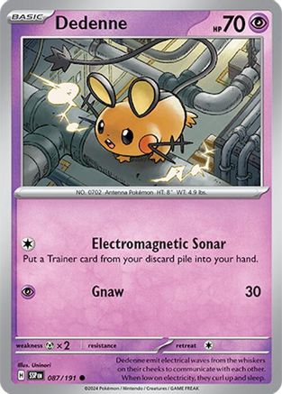 Dedenne 087/191 - Reverse Holofoil SV08 Surging Sparks
