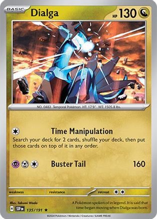 Dialga 135/191 - Reverse Holofoil SV08 Surging Sparks