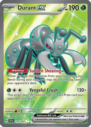 Durant ex 215/191 - Holofoil SV08 Surging Sparks