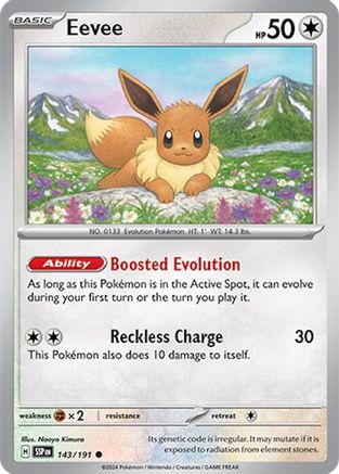Eevee 143/191 - Reverse Holofoil SV08 Surging Sparks