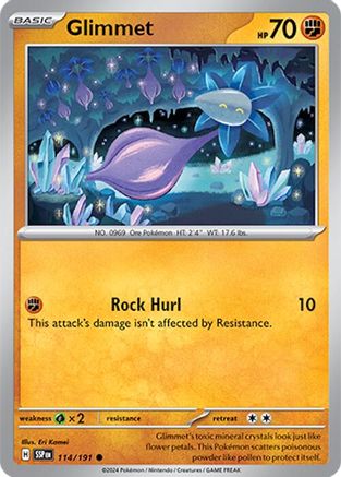 Glimmet 114/191 - Reverse Holofoil SV08 Surging Sparks