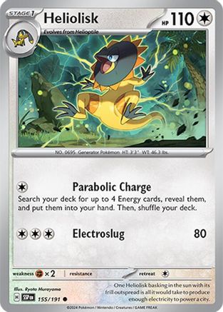 Heliolisk 155/191 - Reverse Holofoil SV08 Surging Sparks