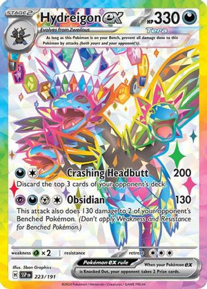 Hydreigon ex 223/191  - Holofoil SV08 Surging Sparks - Ultra Rare
