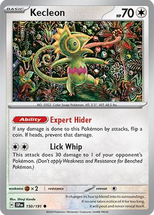 Kecleon 150/191 - Reverse Holofoil SV08 Surging Sparks
