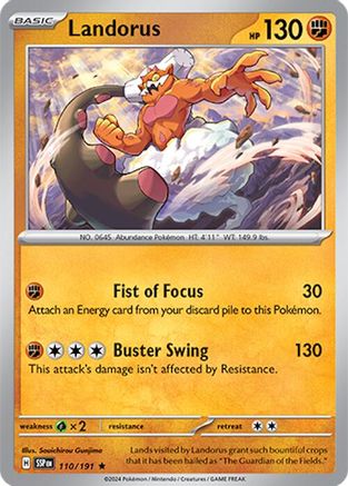 Landorus 110/191 - Reverse Holofoil SV08 Surging Sparks